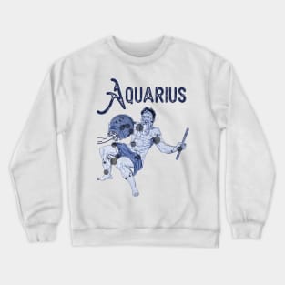 Aquarius ))(( Astrological Sign Zodiac Constellation Design Crewneck Sweatshirt